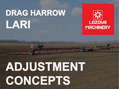 Adjustment concepts of LARI drag harrows