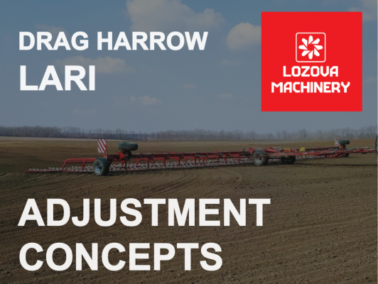 Adjustment concepts of LARI drag harrows